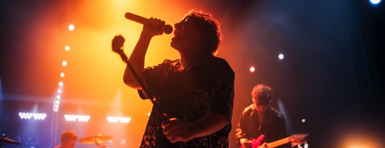 A band playing on stage.