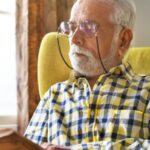 A man reading a book.