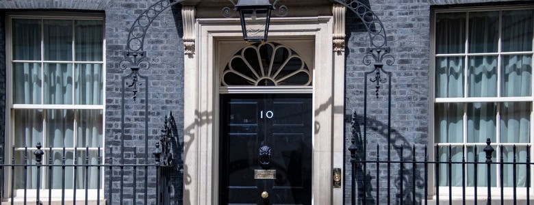 The outside of 10 Downing Street