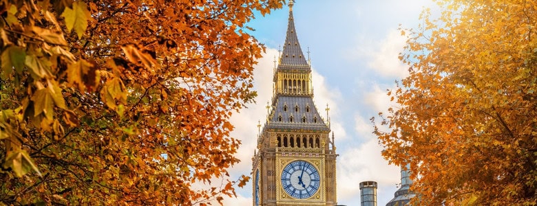 Westminster, London, in autumn.